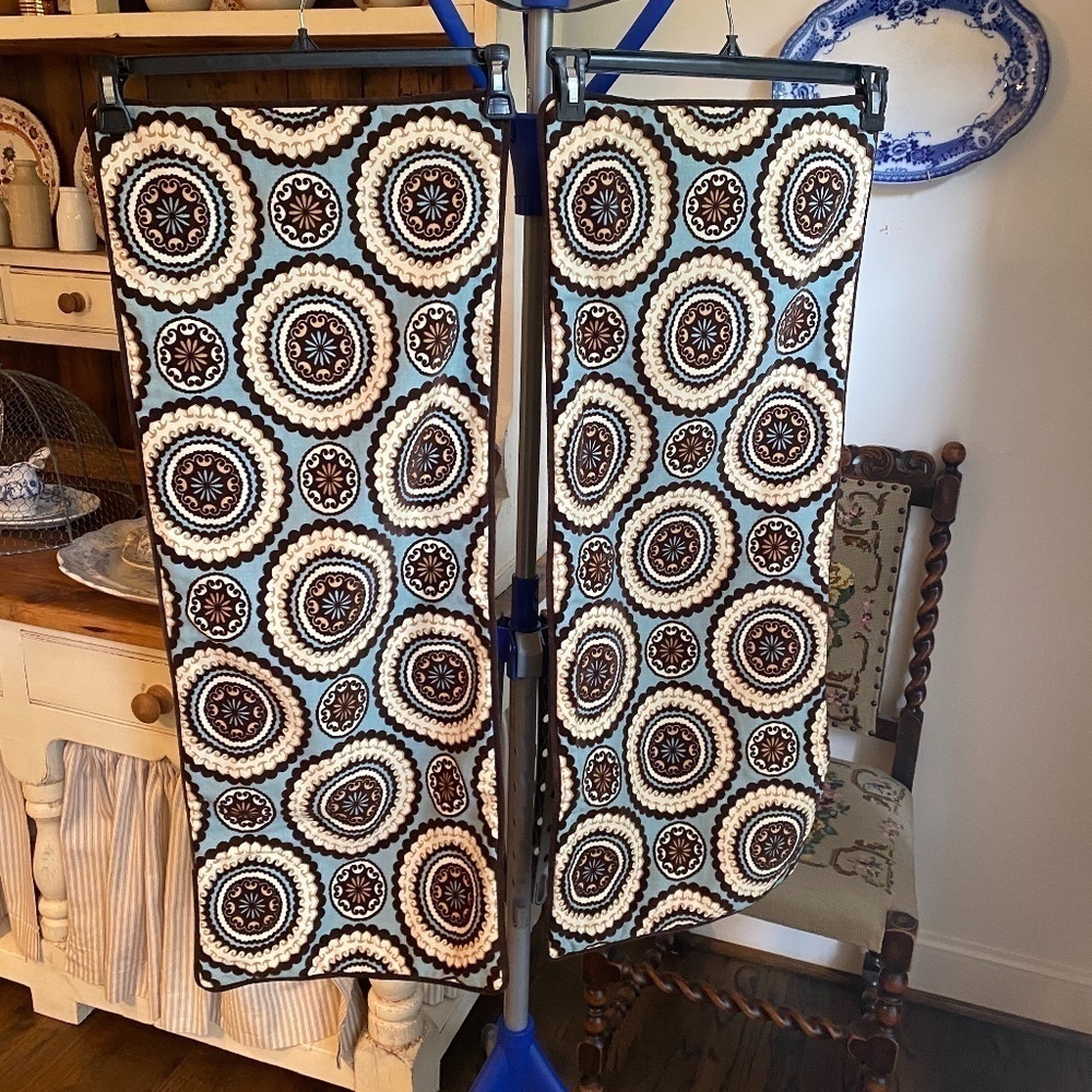 Pillow Cover with velvet trim and zipper.  35” width 13” depth.  Custom made